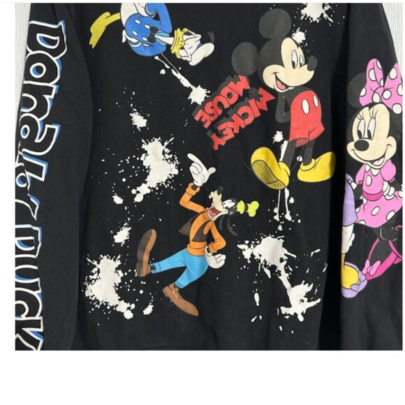 Sweatshirt Disney Mickey Mouse & Friends Black Crewneck Sweatshirt - Picture 5 of 5